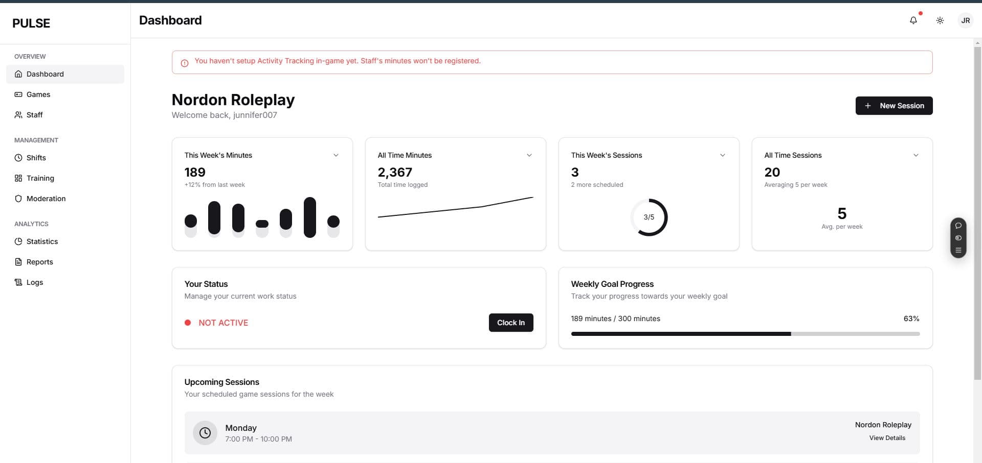 Tyma Dashboard